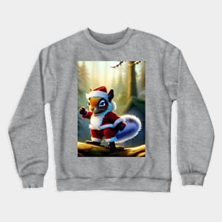 VERY HAPPY FATHER CHRISTMAS SQUIRREL Crewneck Sweatshirt